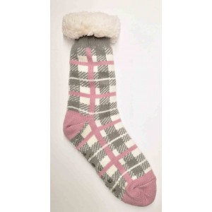 Ladies  Long Sherpa Homesocks with anti-skid